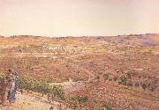 william holman hunt,o.m.,r.w.s The Plain of Rephaim from Mount Zion (mk46) Spain oil painting artist